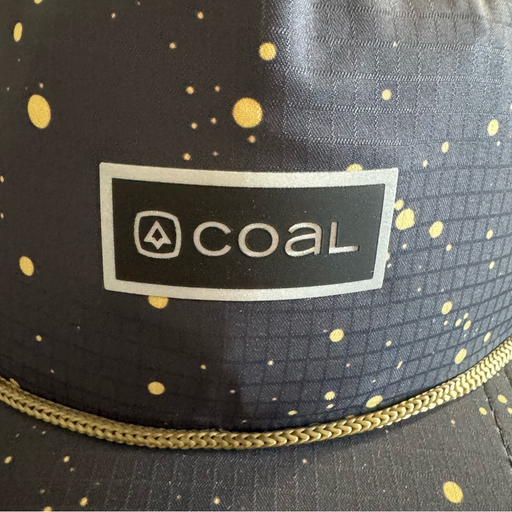 Coal The Pontoon 5 Panel Cap Black Splatter One Size Hat Lightweight NEW - Picture 2 of 10